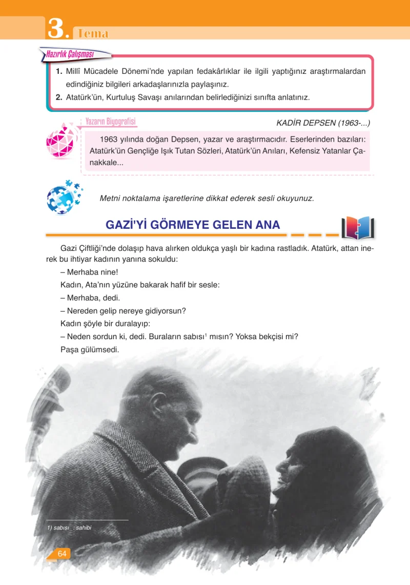 6. Sınıf Türkçe Ders Kitabı Cevapları Ata Yayınları Sayfa 64