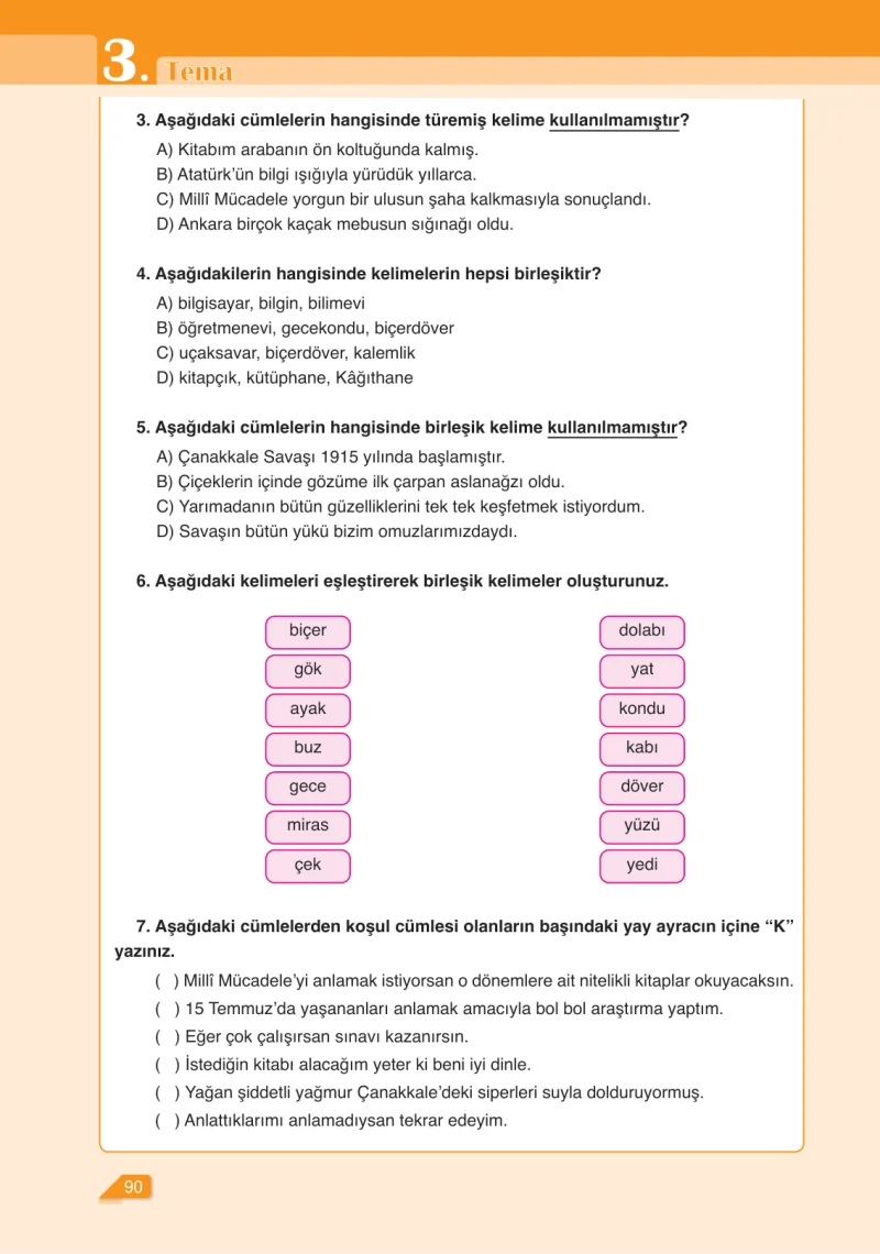 6. Sınıf Türkçe Ders Kitabı Cevapları Ata Yayınları Sayfa 90
