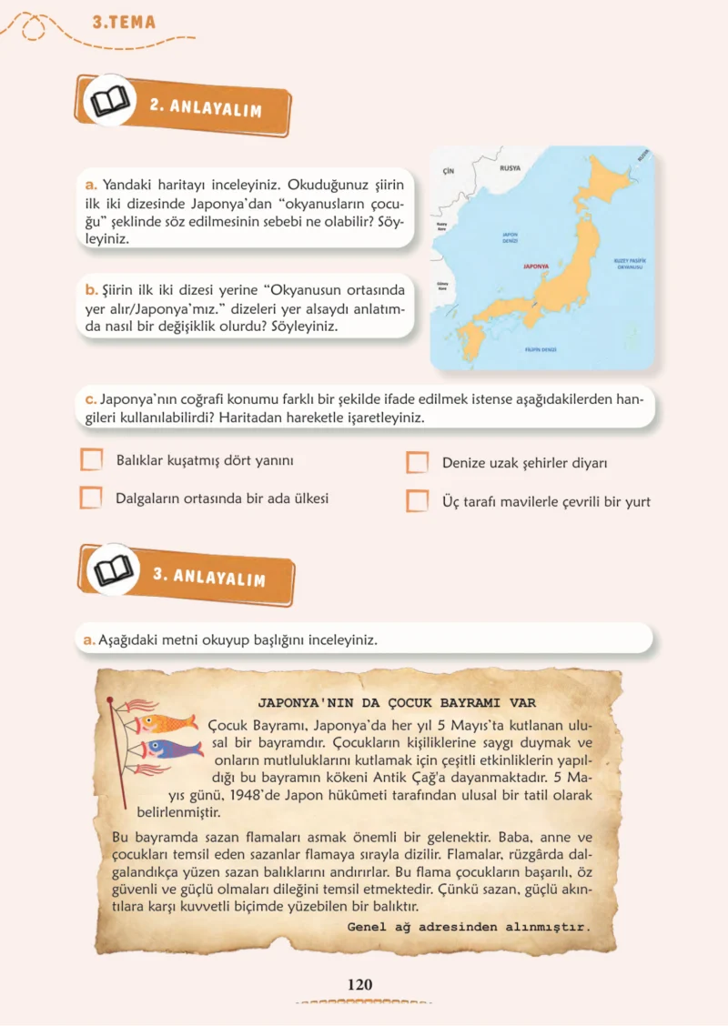 6. Sınıf Türkçe Ders Kitabı Cevapları Meb Yayınları 1. Kitap Sayfa 120