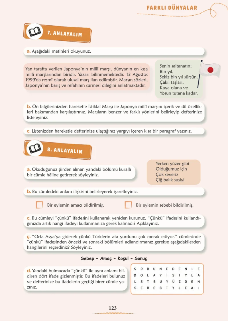 6. Sınıf Türkçe Ders Kitabı Cevapları Meb Yayınları 1. Kitap Sayfa 123