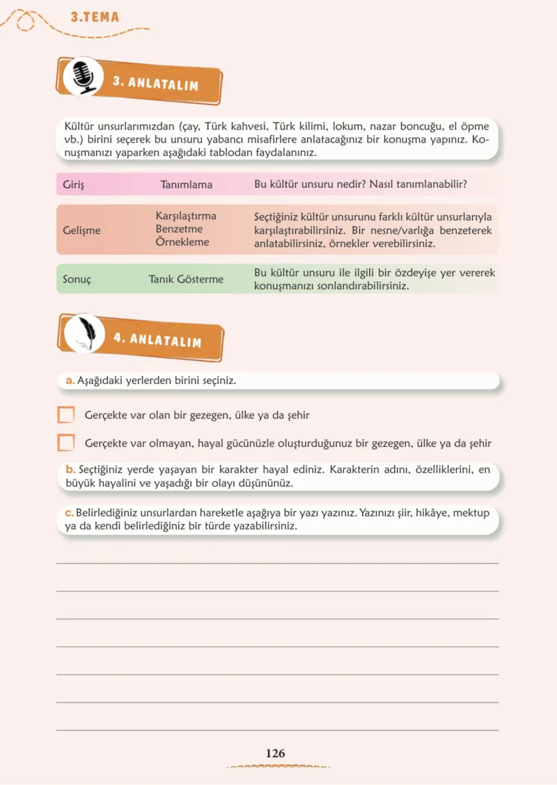 6. Sınıf Türkçe Ders Kitabı Cevapları Meb Yayınları 1. Kitap Sayfa 126