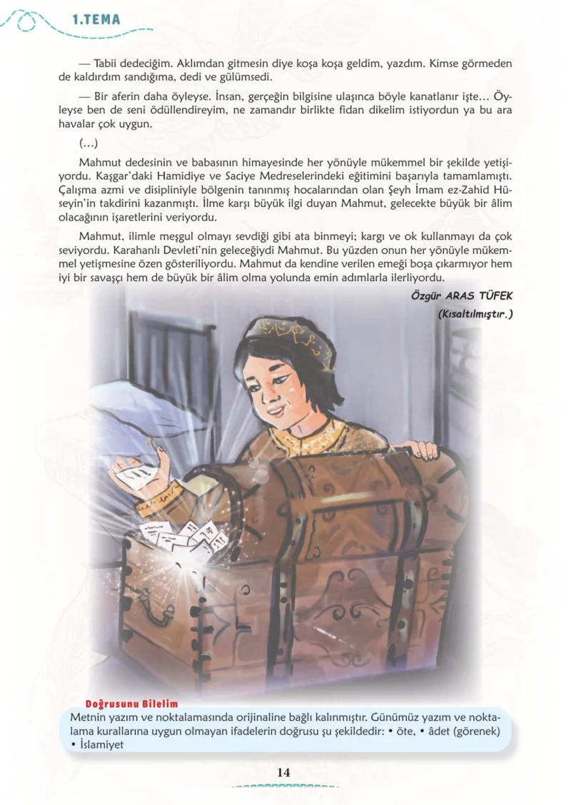 6. Sınıf Türkçe Ders Kitabı Cevapları Meb Yayınları 1. Kitap Sayfa 14