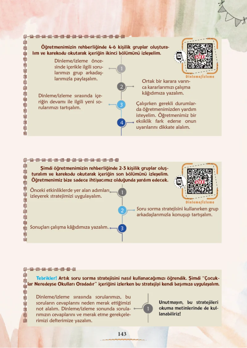 6. Sınıf Türkçe Ders Kitabı Cevapları Meb Yayınları 1. Kitap Sayfa 143
