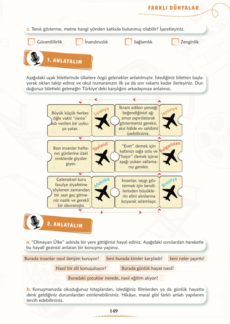 6. Sınıf Türkçe Ders Kitabı Cevapları Meb Yayınları 1. Kitap Sayfa 149