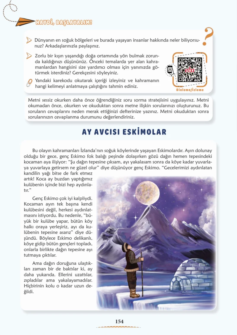 6. Sınıf Türkçe Ders Kitabı Cevapları Meb Yayınları 1. Kitap Sayfa 154