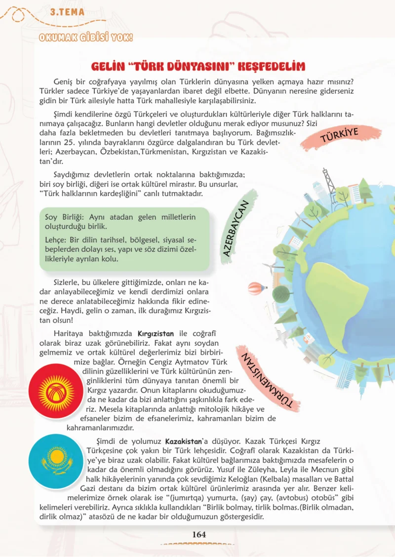 6. Sınıf Türkçe Ders Kitabı Cevapları Meb Yayınları 1. Kitap Sayfa 164