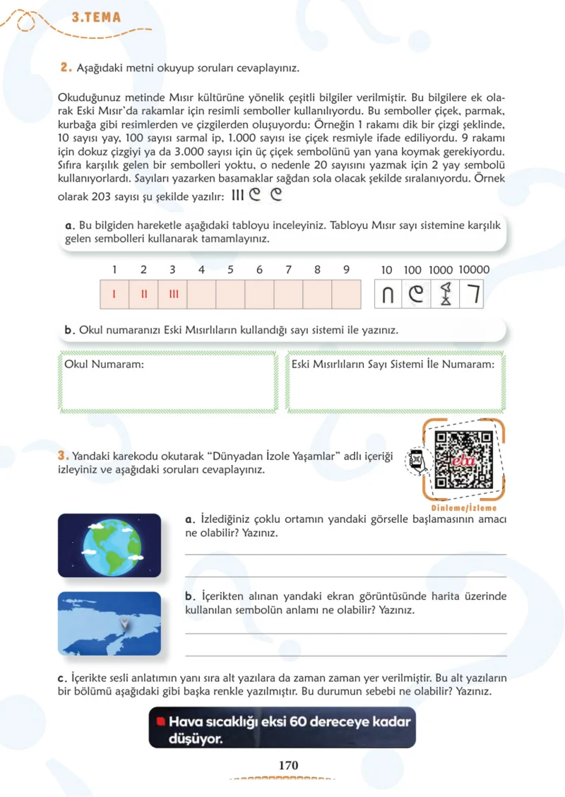 6. Sınıf Türkçe Ders Kitabı Cevapları Meb Yayınları 1. Kitap Sayfa 170