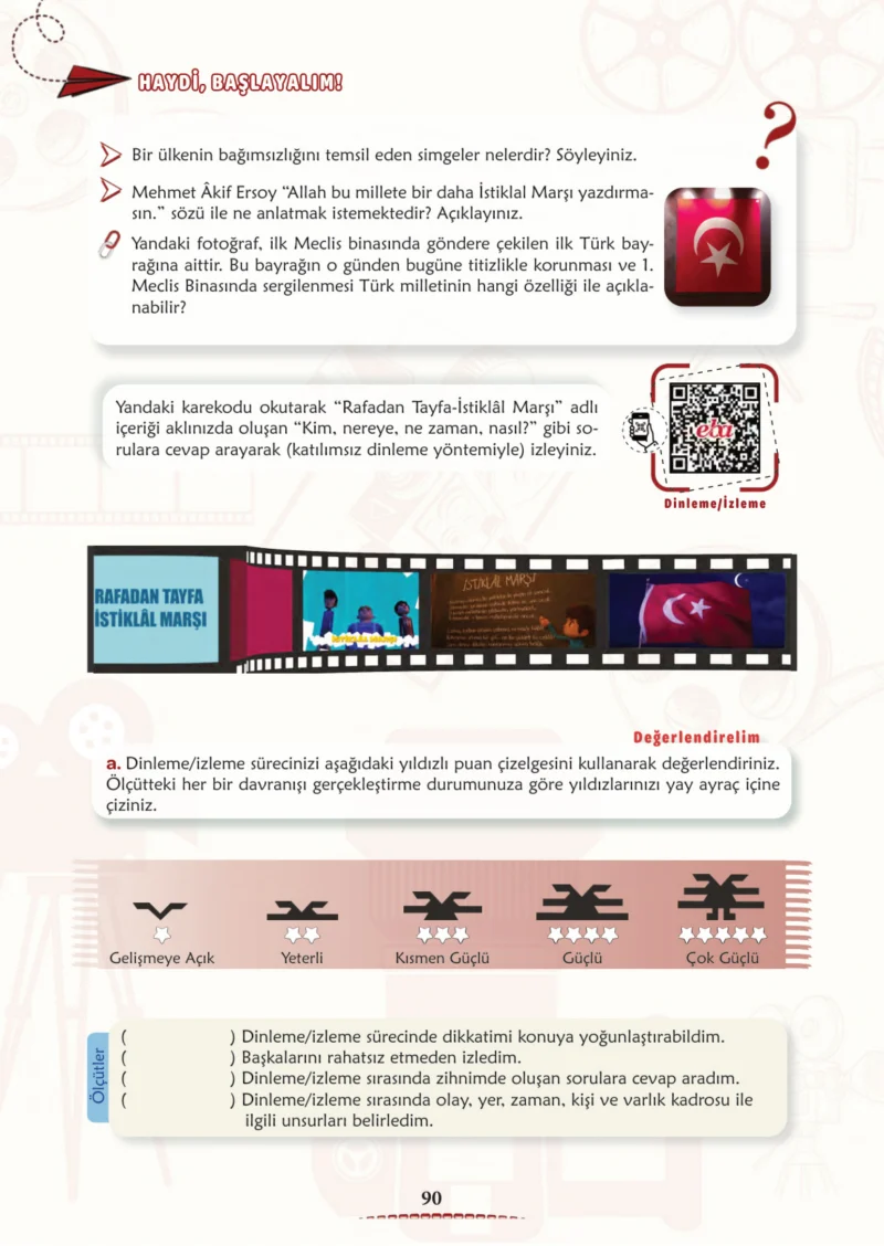 6. Sınıf Türkçe Ders Kitabı Cevapları Meb Yayınları 1. Kitap Sayfa 90
