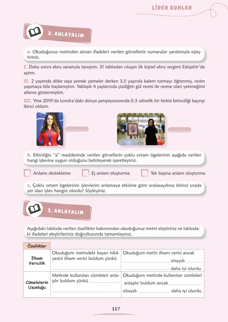 6. Sınıf Türkçe Ders Kitabı Cevapları Meb Yayınları 2. Kitap Sayfa 117