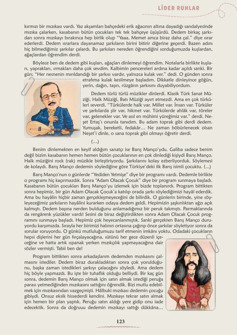 6. Sınıf Türkçe Ders Kitabı Cevapları Meb Yayınları 2. Kitap Sayfa 123