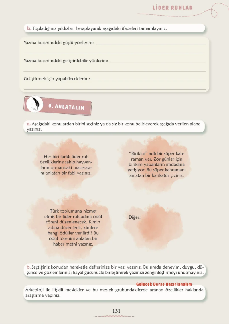 6. Sınıf Türkçe Ders Kitabı Cevapları Meb Yayınları 2. Kitap Sayfa 131