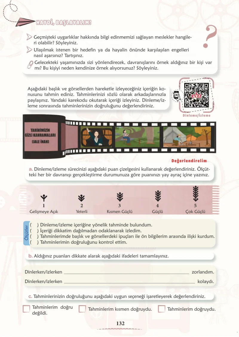 6. Sınıf Türkçe Ders Kitabı Cevapları Meb Yayınları 2. Kitap Sayfa 132
