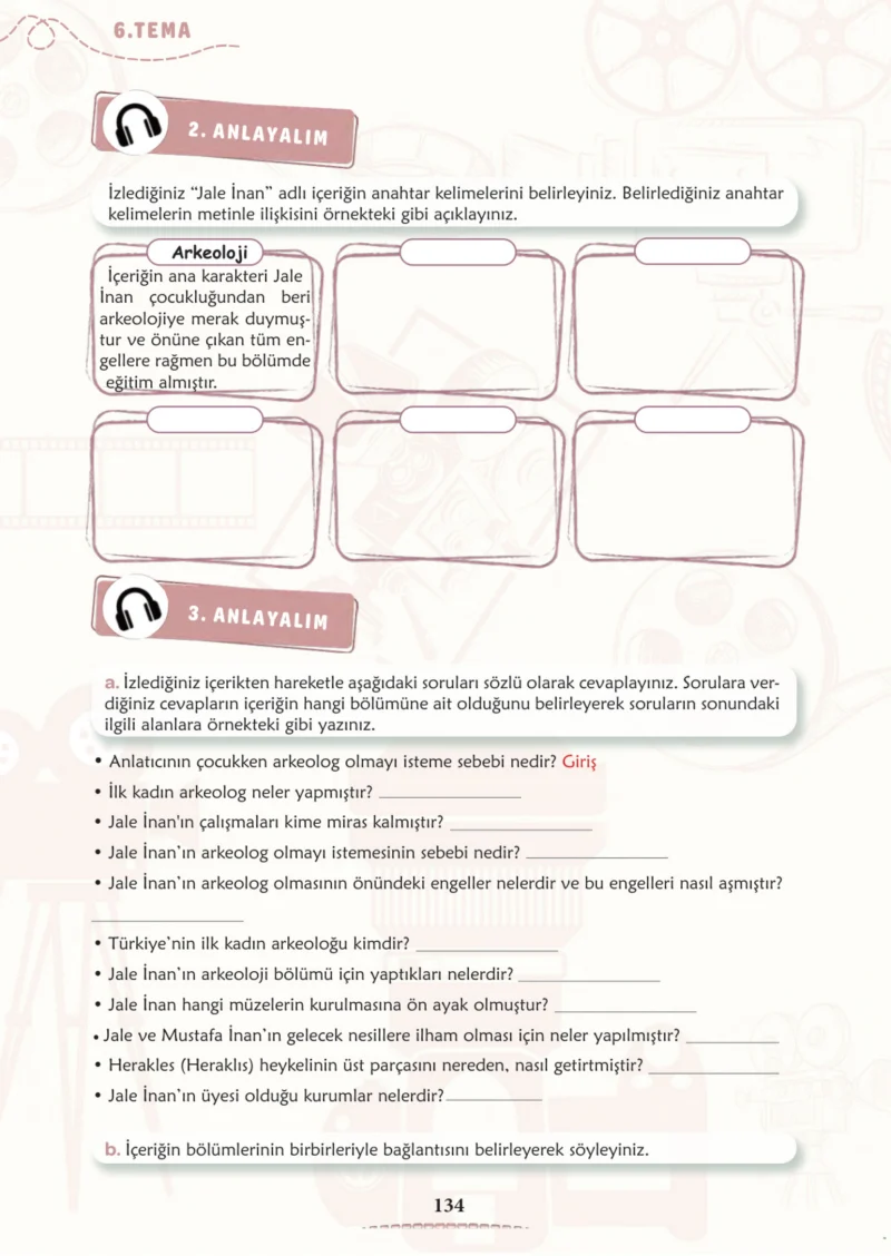 6. Sınıf Türkçe Ders Kitabı Cevapları Meb Yayınları 2. Kitap Sayfa 134