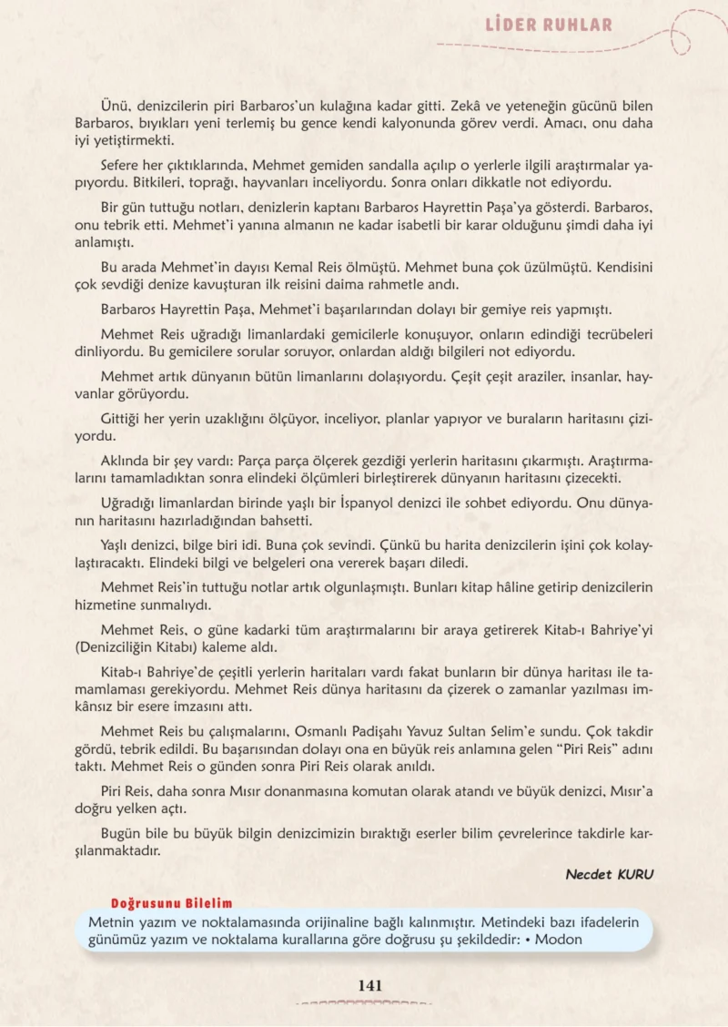 6. Sınıf Türkçe Ders Kitabı Cevapları Meb Yayınları 2. Kitap Sayfa 141
