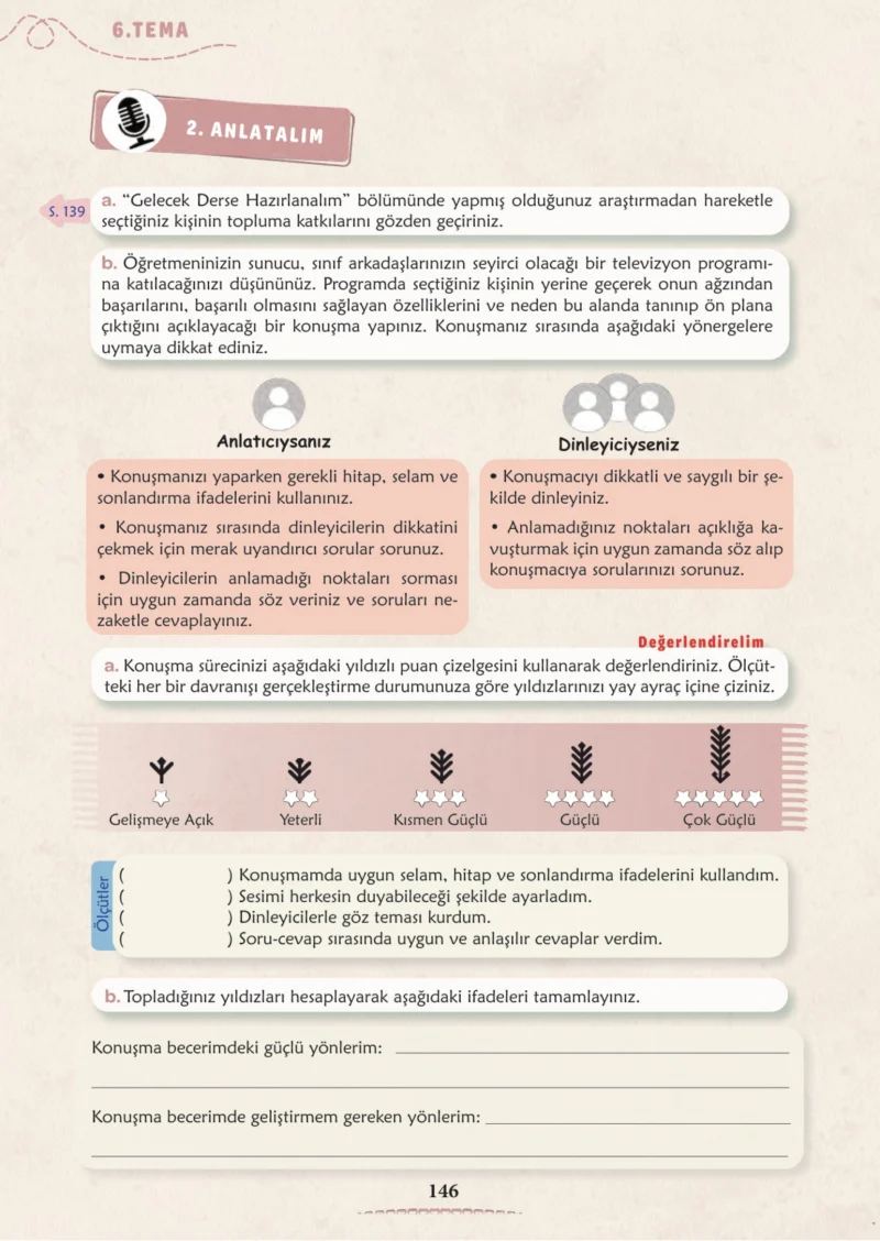 6. Sınıf Türkçe Ders Kitabı Cevapları Meb Yayınları 2. Kitap Sayfa 146