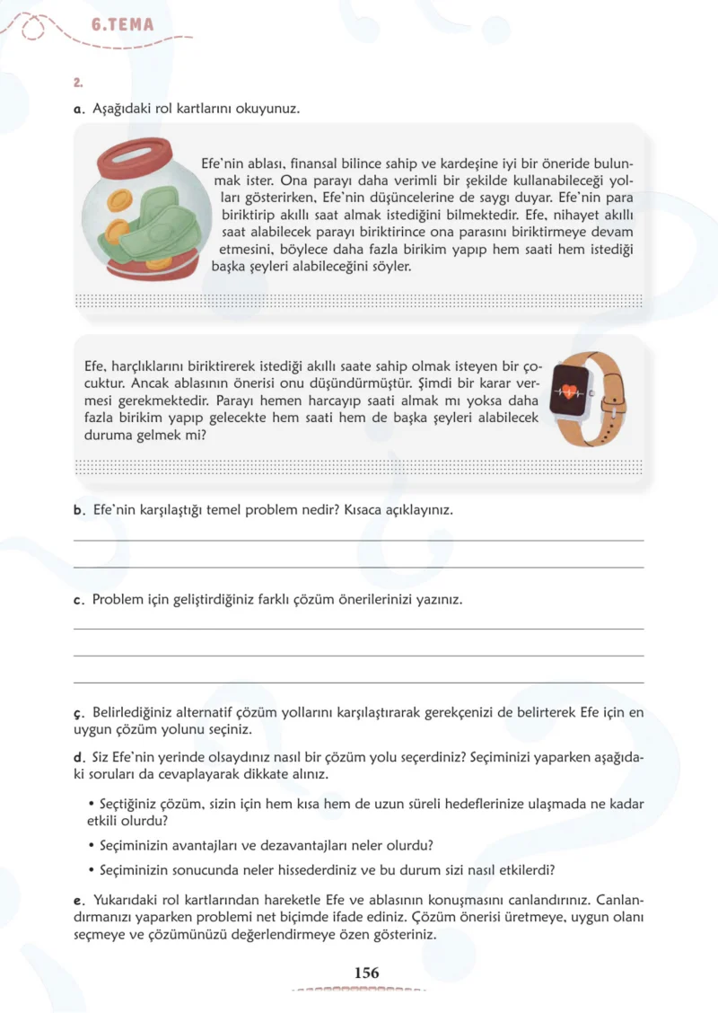 6. Sınıf Türkçe Ders Kitabı Cevapları Meb Yayınları 2. Kitap Sayfa 156