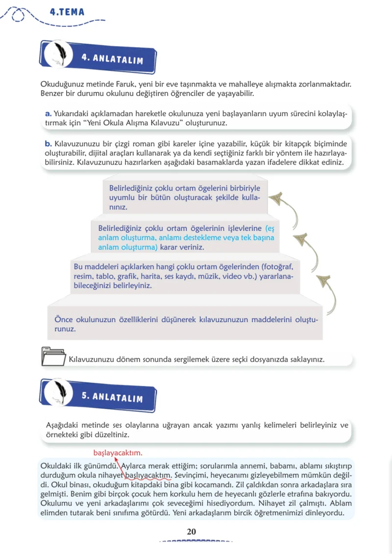 6. Sınıf Türkçe Ders Kitabı Cevapları Meb Yayınları 2. Kitap Sayfa 20