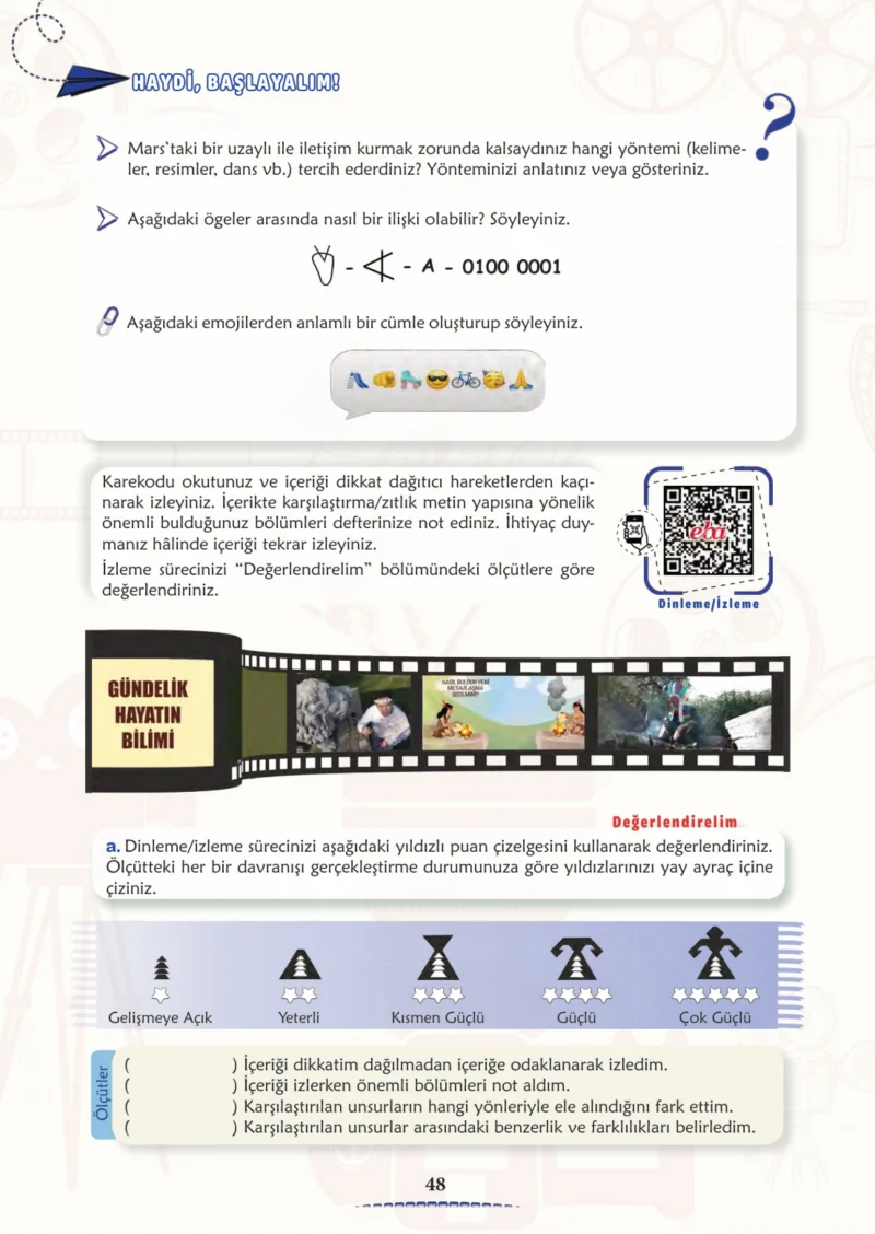 6. Sınıf Türkçe Ders Kitabı Cevapları Meb Yayınları 2. Kitap Sayfa 48