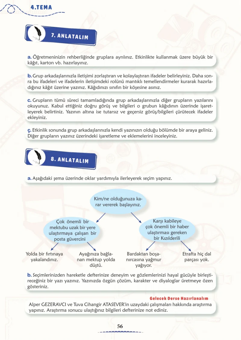 6. Sınıf Türkçe Ders Kitabı Cevapları Meb Yayınları 2. Kitap Sayfa 56