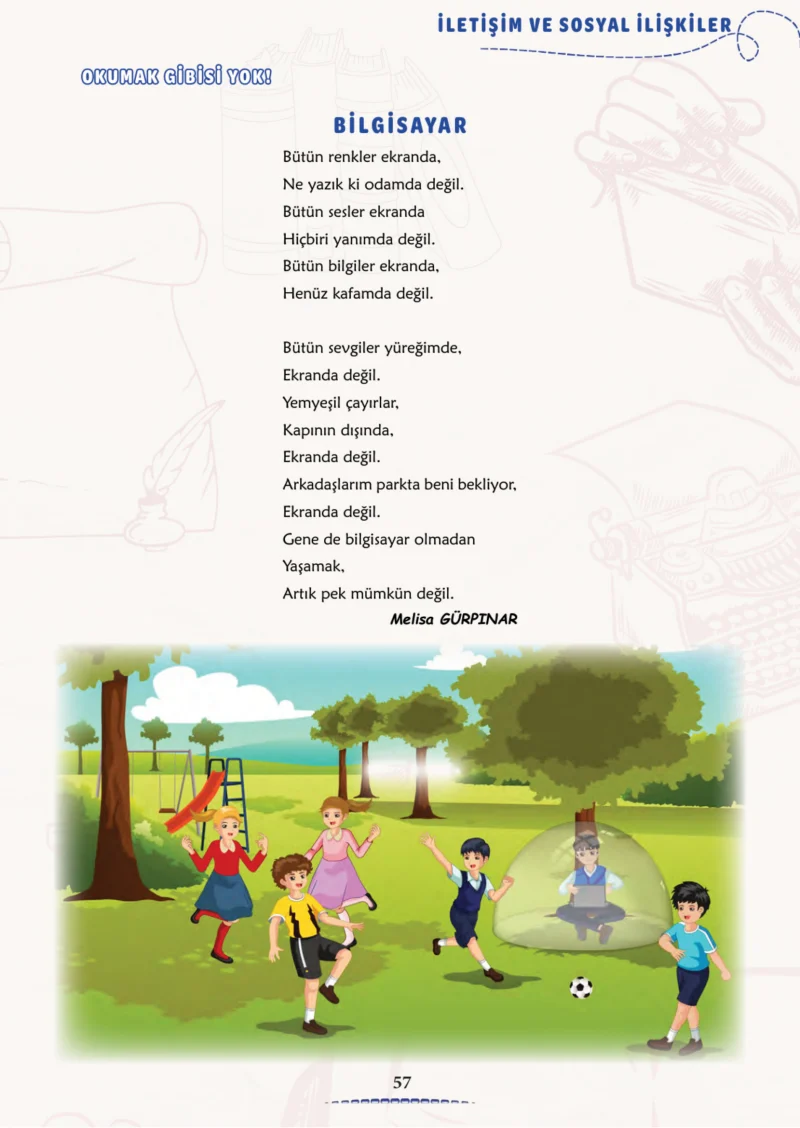 6. Sınıf Türkçe Ders Kitabı Cevapları Meb Yayınları 2. Kitap Sayfa 57