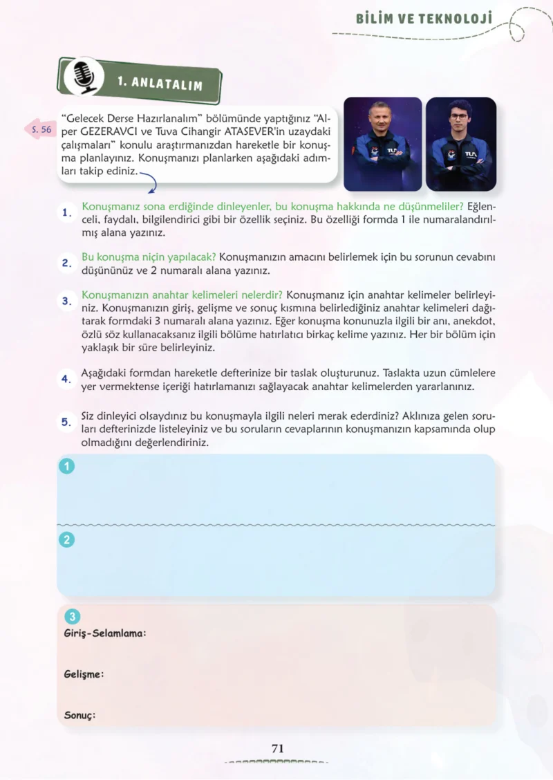 6. Sınıf Türkçe Ders Kitabı Cevapları Meb Yayınları 2. Kitap Sayfa 71