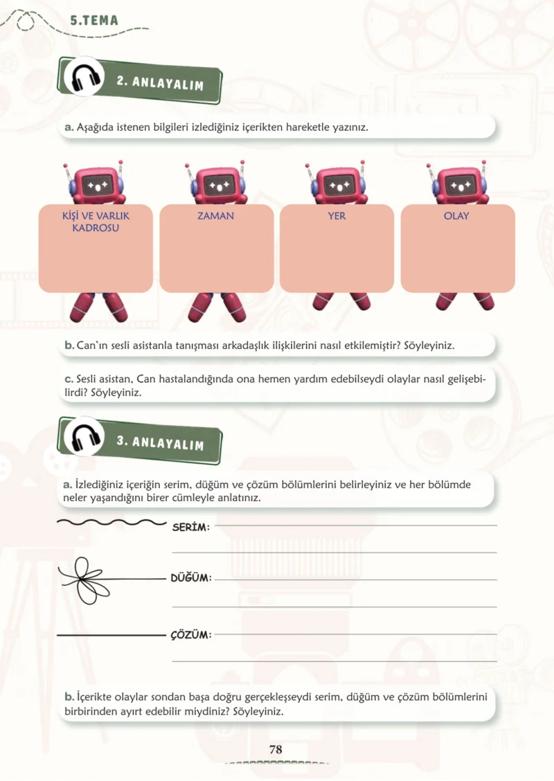 6. Sınıf Türkçe Ders Kitabı Cevapları Meb Yayınları 2. Kitap Sayfa 78