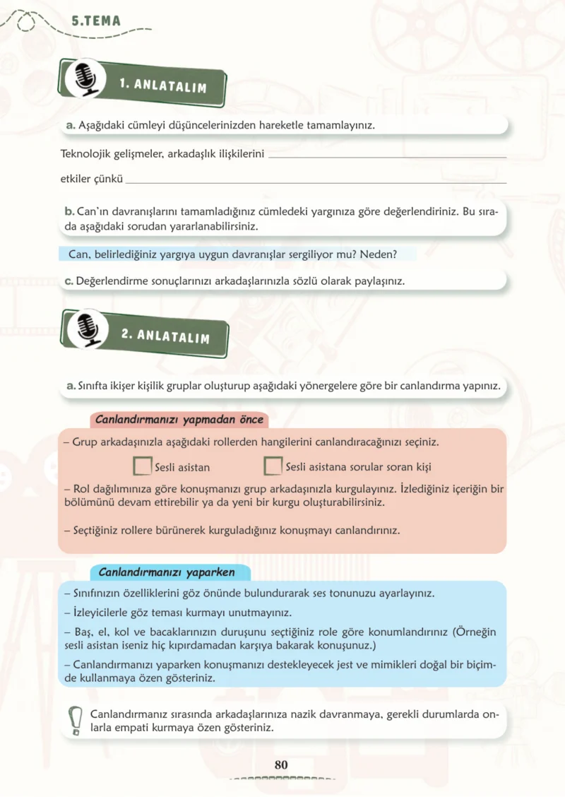 6. Sınıf Türkçe Ders Kitabı Cevapları Meb Yayınları 2. Kitap Sayfa 80