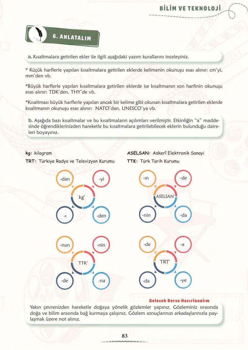 6. Sınıf Türkçe Ders Kitabı Cevapları Meb Yayınları 2. Kitap Sayfa 83