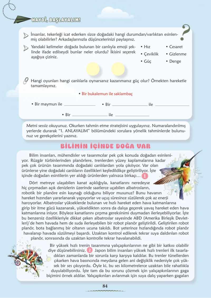 6. Sınıf Türkçe Ders Kitabı Cevapları Meb Yayınları 2. Kitap Sayfa 84