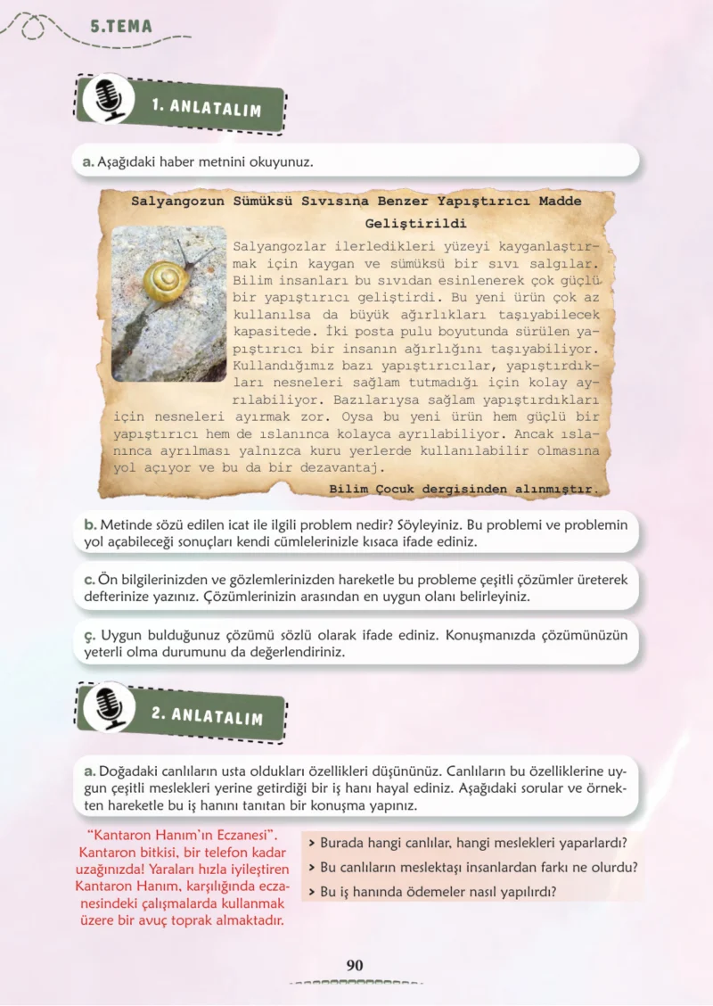 6. Sınıf Türkçe Ders Kitabı Cevapları Meb Yayınları 2. Kitap Sayfa 90