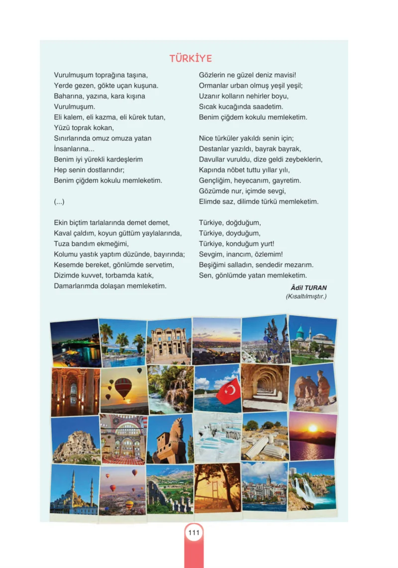 6. Sınıf Türkçe Ders Kitabı Cevapları Yıldırım Yayınları Sayfa 111