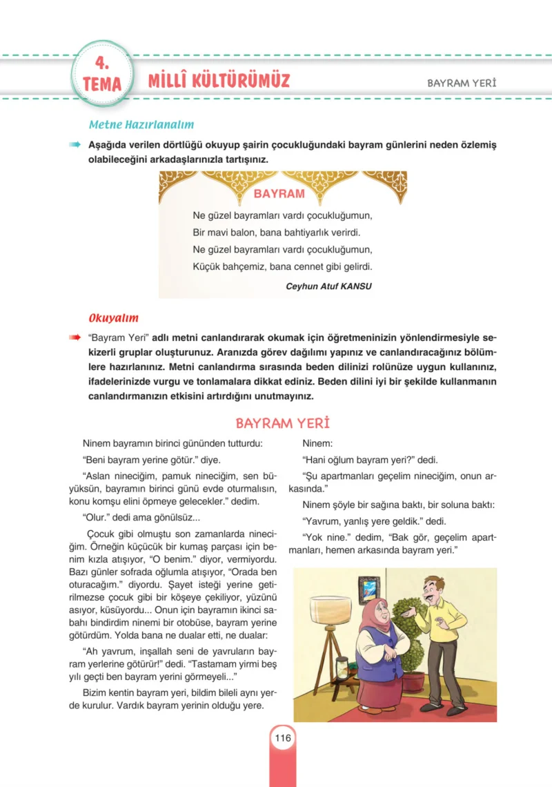 6. Sınıf Türkçe Ders Kitabı Cevapları Yıldırım Yayınları Sayfa 116
