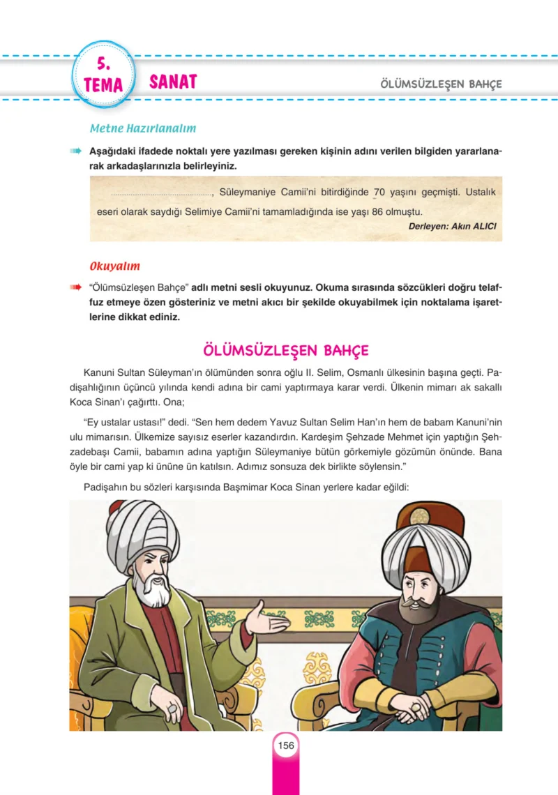 6. Sınıf Türkçe Ders Kitabı Cevapları Yıldırım Yayınları Sayfa 156