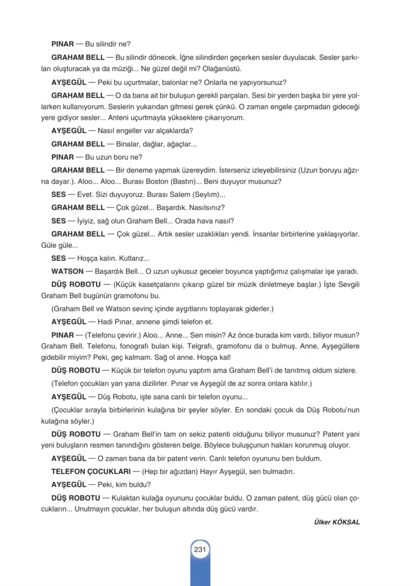 6. Sınıf Türkçe Ders Kitabı Cevapları Yıldırım Yayınları Sayfa 231