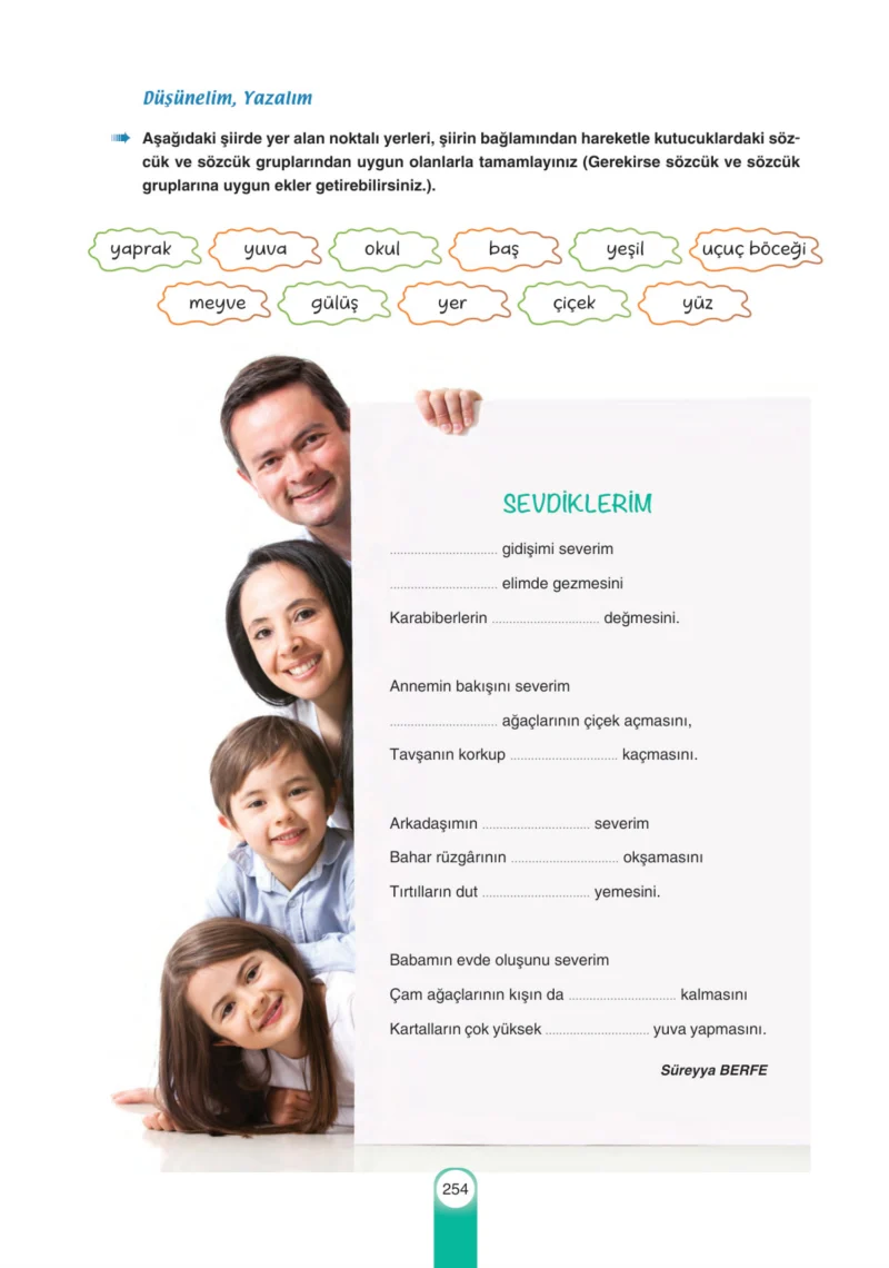 6. Sınıf Türkçe Ders Kitabı Cevapları Yıldırım Yayınları Sayfa 254