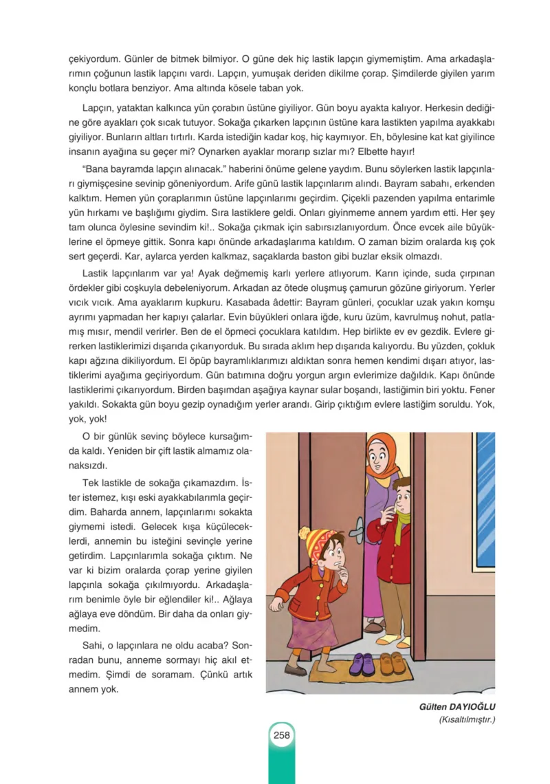 6. Sınıf Türkçe Ders Kitabı Cevapları Yıldırım Yayınları Sayfa 258
