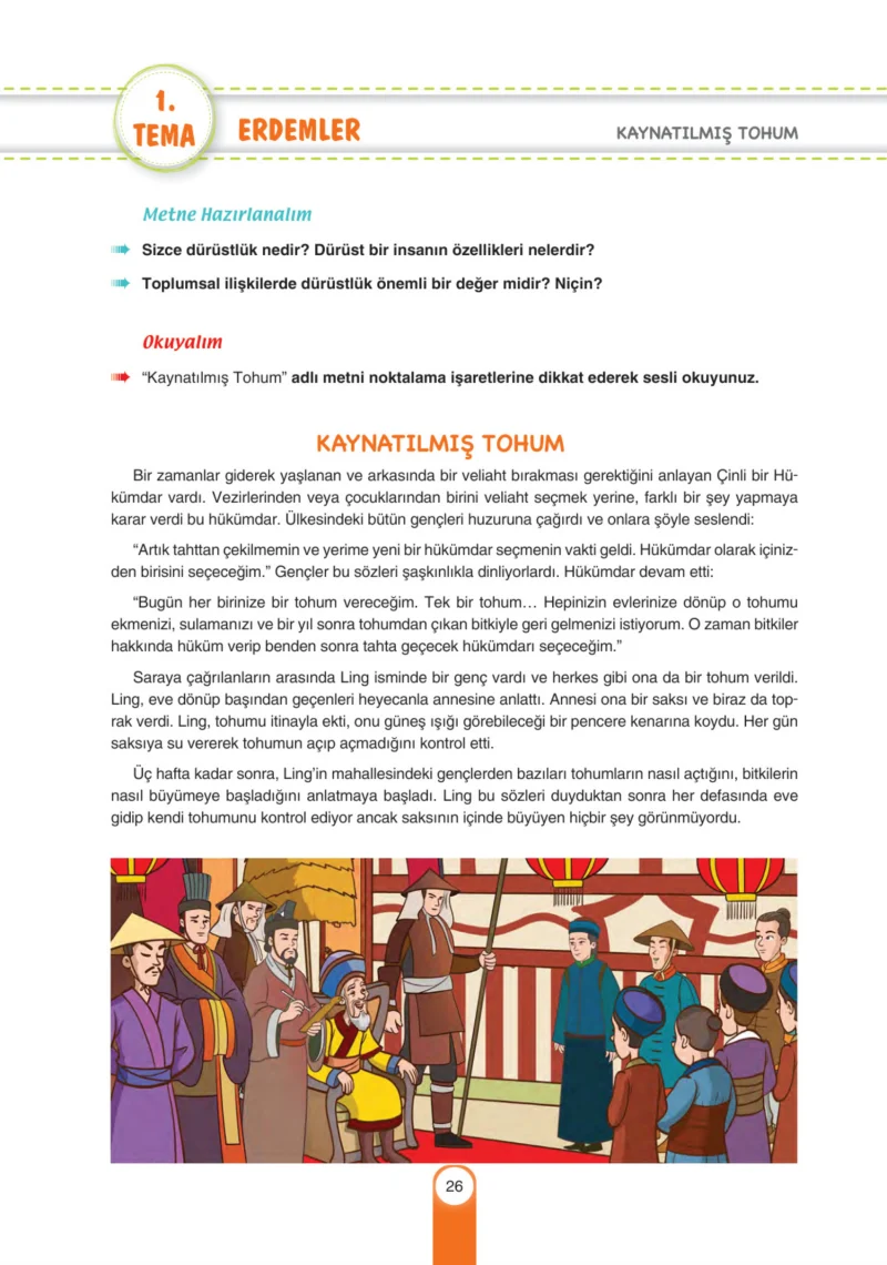 6. Sınıf Türkçe Ders Kitabı Cevapları Yıldırım Yayınları Sayfa 26