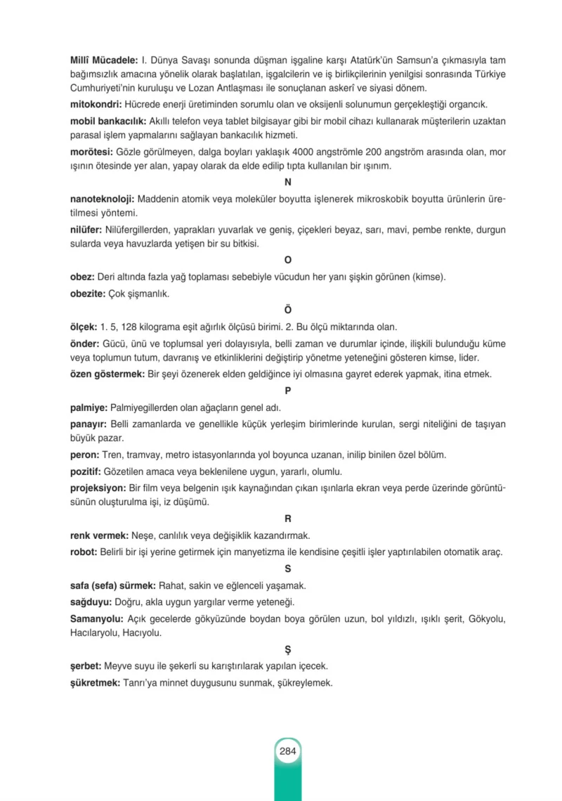 6. Sınıf Türkçe Ders Kitabı Cevapları Yıldırım Yayınları Sayfa 284