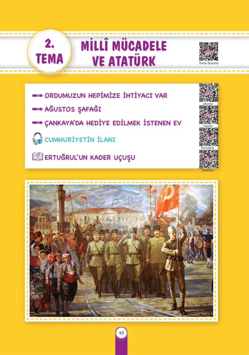 6. Sınıf Türkçe Ders Kitabı Cevapları Yıldırım Yayınları Sayfa 43