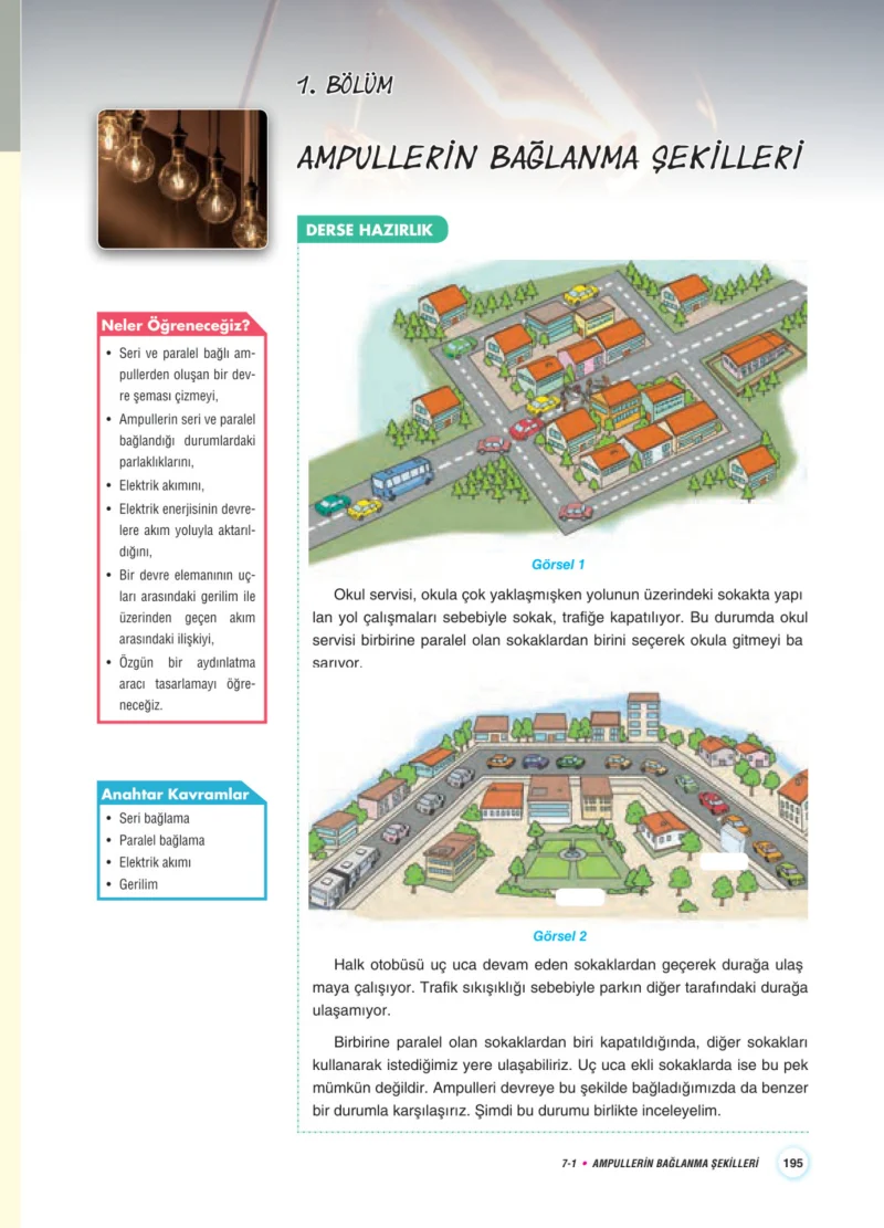 7. Sınıf Fen Bilimleri Ders Kitabı Cevapları Aydın Yayınları Sayfa 195