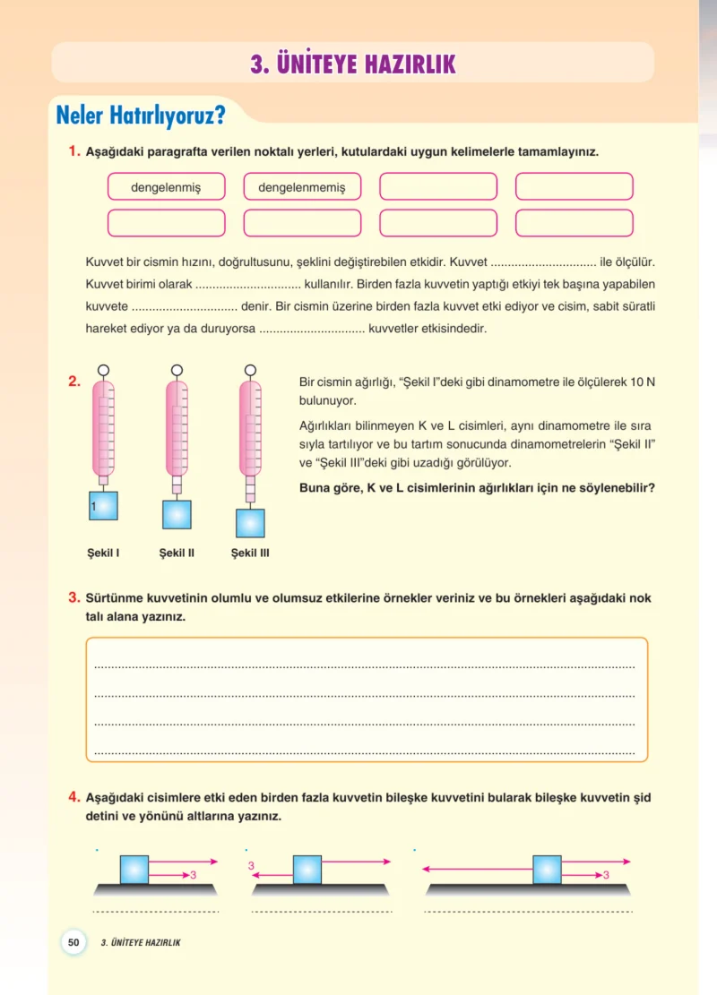 7. Sınıf Fen Bilimleri Ders Kitabı Cevapları Aydın Yayınları Sayfa 50