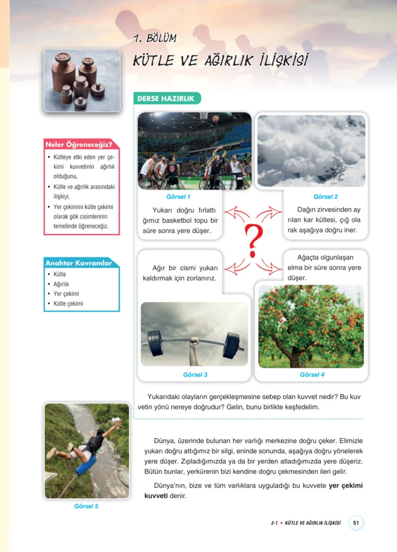 7. Sınıf Fen Bilimleri Ders Kitabı Cevapları Aydın Yayınları Sayfa 51