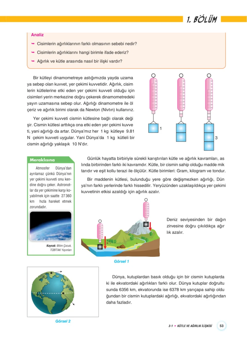 7. Sınıf Fen Bilimleri Ders Kitabı Cevapları Aydın Yayınları Sayfa 53