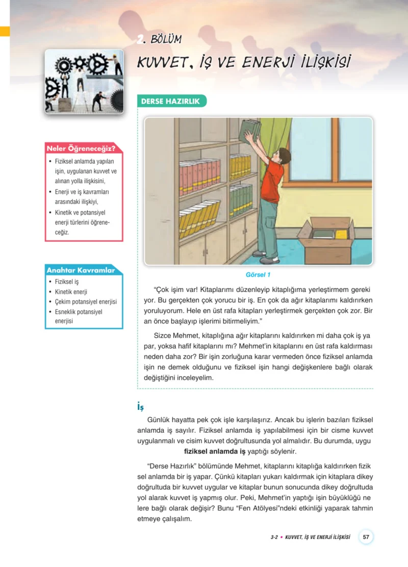 7. Sınıf Fen Bilimleri Ders Kitabı Cevapları Aydın Yayınları Sayfa 57