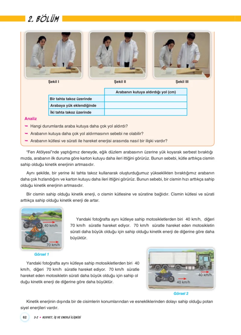 7. Sınıf Fen Bilimleri Ders Kitabı Cevapları Aydın Yayınları Sayfa 62