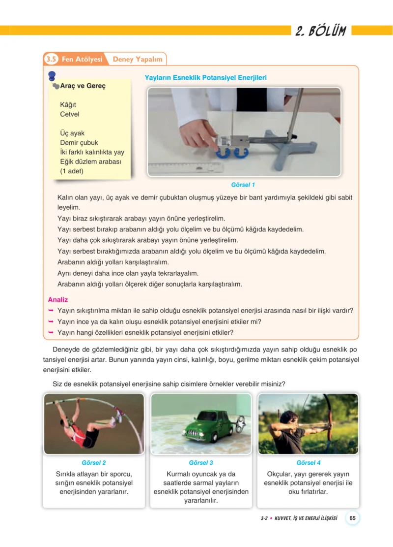 7. Sınıf Fen Bilimleri Ders Kitabı Cevapları Aydın Yayınları Sayfa 65