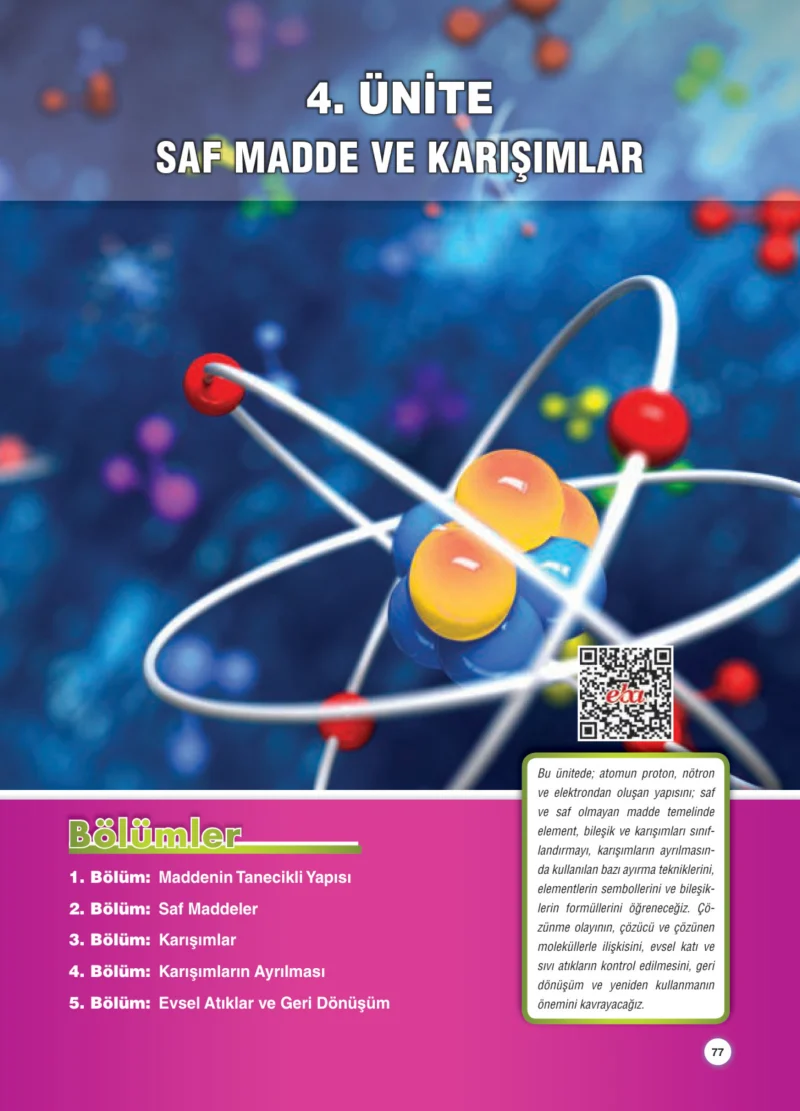 7. Sınıf Fen Bilimleri Ders Kitabı Cevapları Aydın Yayınları Sayfa 77