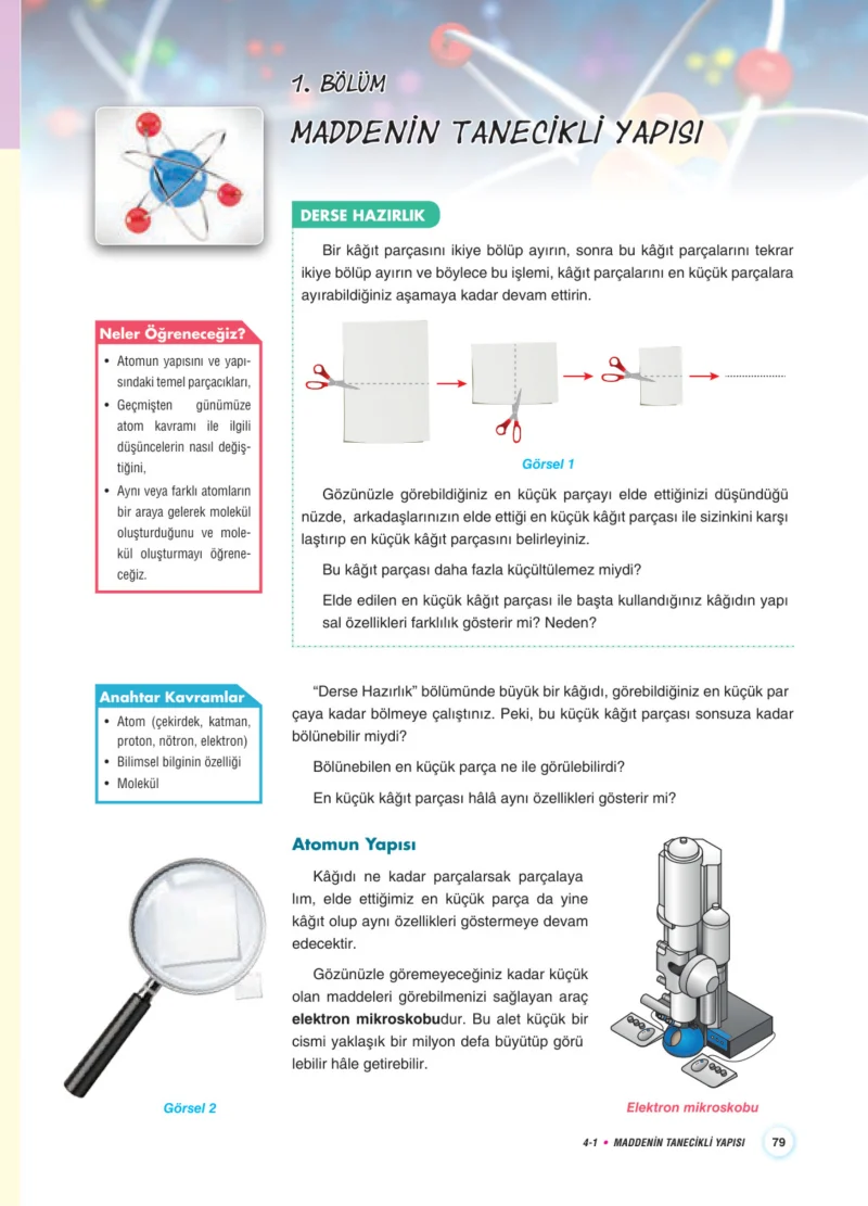 7. Sınıf Fen Bilimleri Ders Kitabı Cevapları Aydın Yayınları Sayfa 79