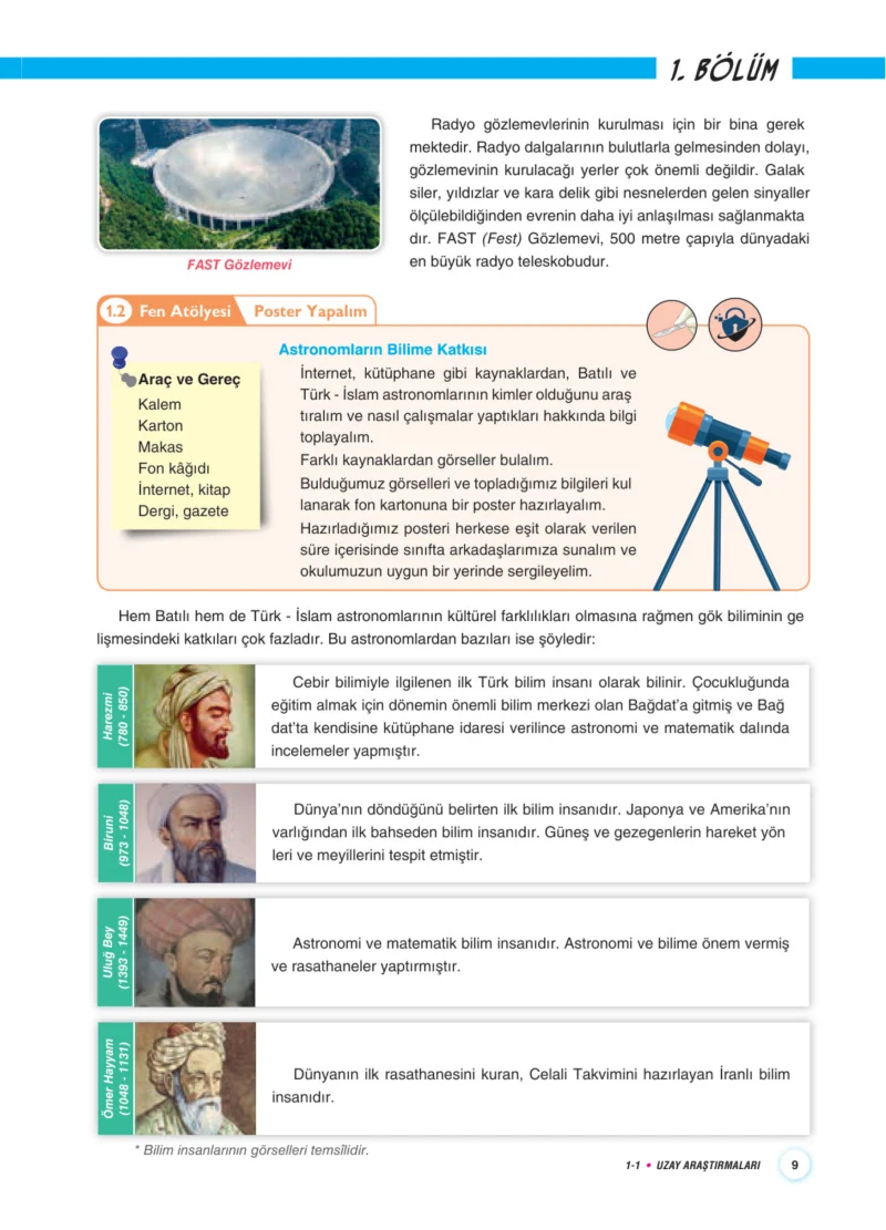 7. Sınıf Fen Bilimleri Ders Kitabı Cevapları Aydın Yayınları Sayfa 9