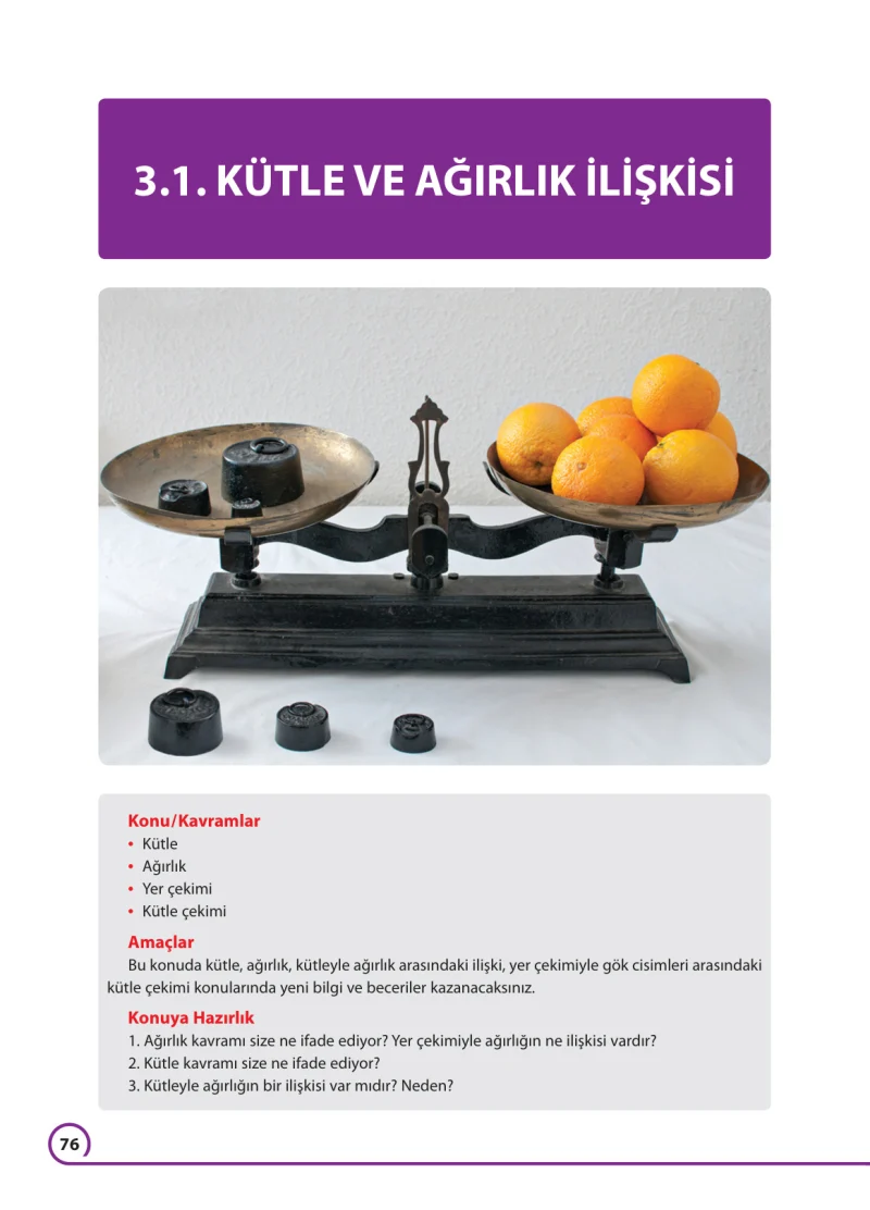 7. Sınıf Fen Bilimleri Ders Kitabı Cevapları Ferman Yayınları Sayfa 76